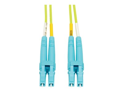 Eaton Tripp Lite Series 100G Duplex Multimode 50/125 OM5 LSZH Fiber Optic Cable (LC/LC), Lime Green, 2 m