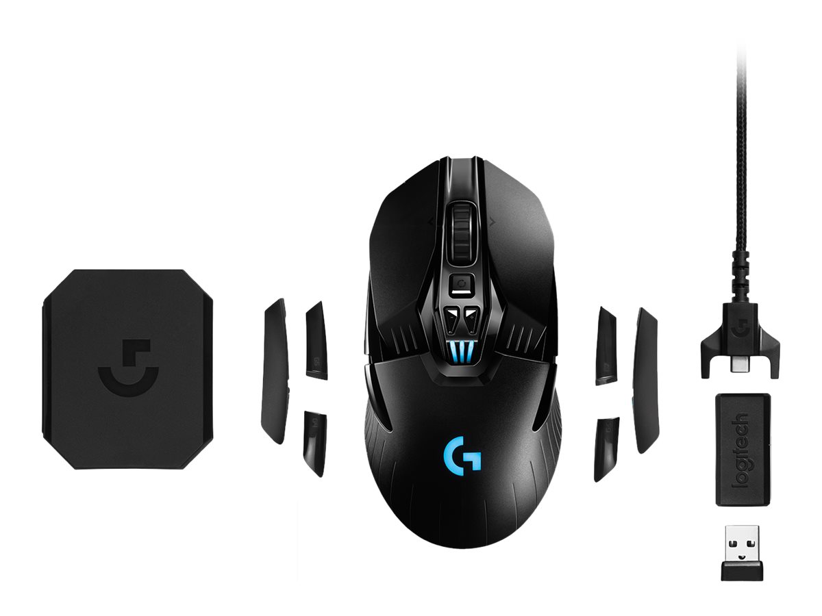 Logitech Wireless Gaming Mouse G903 LIGHTSPEED with HERO 16K sensor mouse USB 2.4 What's in the box Front 77779