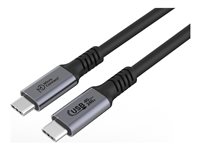 MicroConnect USB4 Gen3x2 USB Type-C kabel 2m Sort