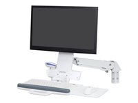 Ergotron StyleView Sit-Stand Combo mounting kit - for LCD display / keyboard / mouse / barcode scanner - white