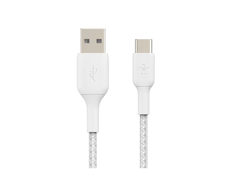 BELKIN Câble tressé USBA USBC 0.15m blan