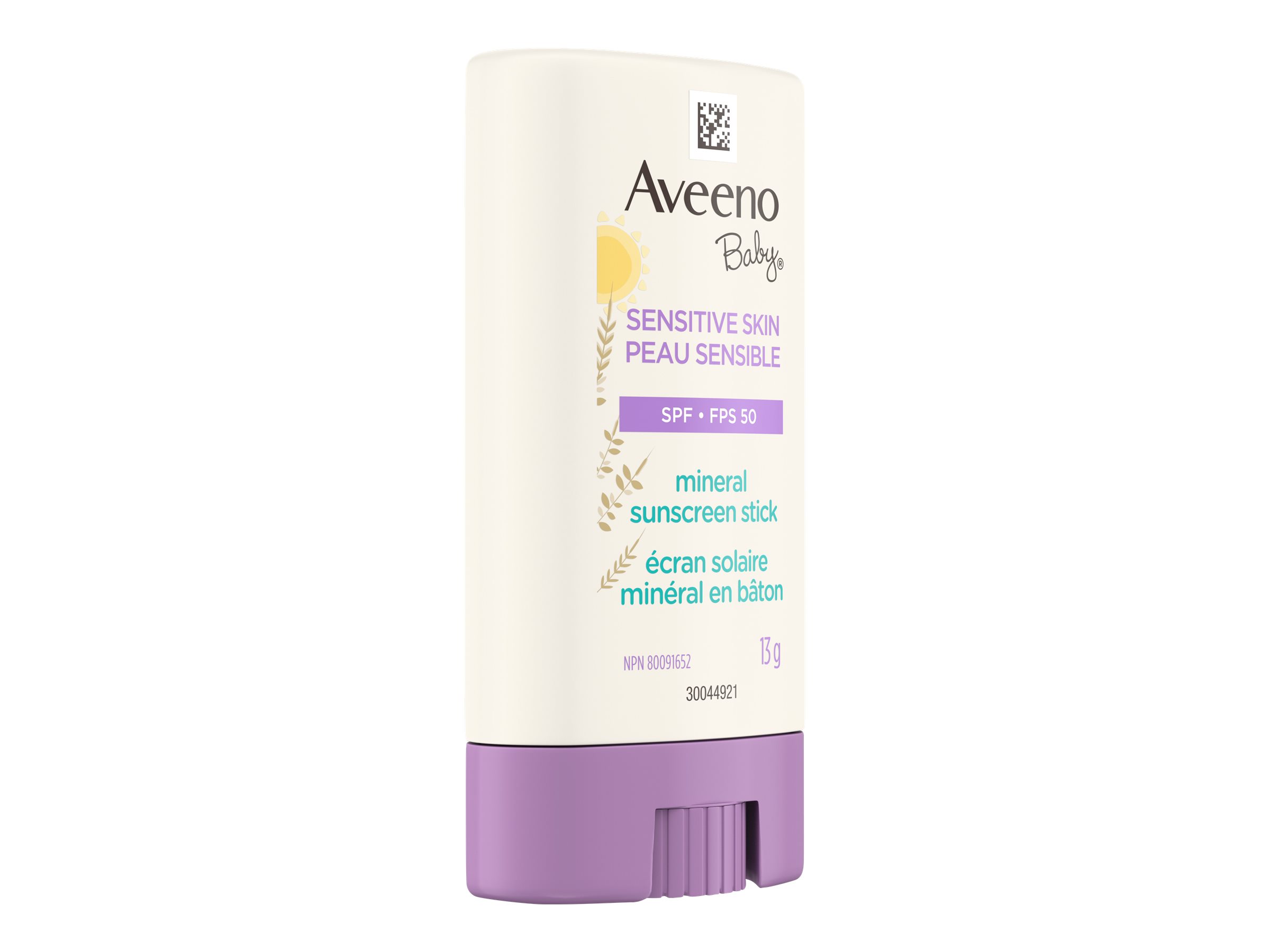 Aveeno Baby Sensitive Skin Mineral Sunscreen Stick - SPF 50 - 13g