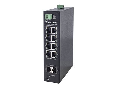 Vivotek AW-IHT-1000 Switch unmanaged 8 x 10/100/1000 (PoE+) + 2 x Gigabit SFP 