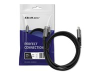 Qoltec Thunderbolt 3 / Thunderbolt 4 USB Type-C kabel 1m Sort