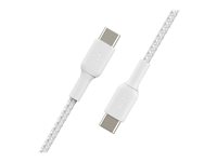 BELKIN Câble tressé USB-C USB-C 1m blanc