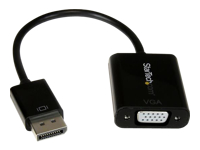 StarTech.com DisplayPort to VGA Display Adapter - 1080p 1920x1200 - Active DP to VGA (Male to Female) HD Video Converter for laptop/PC/Monitor (DP2VGA3) - Display adapter - DisplayPort (M) to HD-15 (VGA) (F) - 10 cm - active - black - for P/N: DK30C2DPEPUE, DK30C2DPPDUE, DK31C3HDPD, DK31C3HDPDUE, MST14DP123DP, TB32DP14