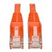 Tripp Lite 1ft Cat6 Snagless Molded Patch Cable UTP Orange RJ45 M/M 1