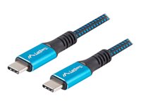 Lanberg USB4 USB Type-C kabel 1.2m Sort Blå