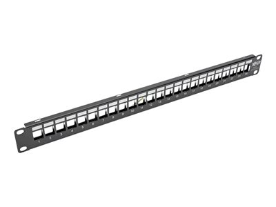 Tripp Lite 24-Port 1U Rack-Mount Shielded Blank Keystone/Multimedia Patch Panel, RJ45 Ethernet, USB, HDMI, Cat5e/6