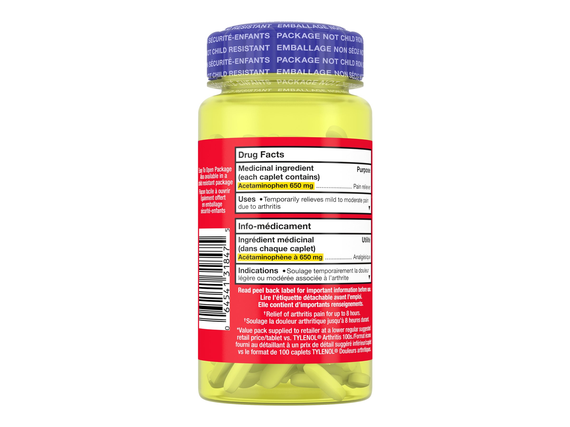 Tylenol* Arthritis Pain Acetaminophen Caplets - 170's