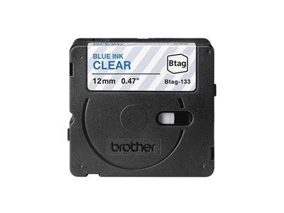 BROTHER 12MM Blue on Transparent BTAG133 - BTAG133