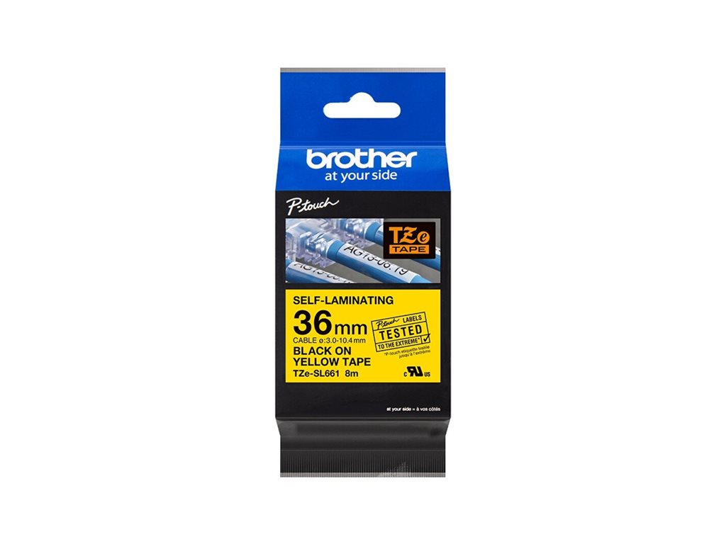 BROTHER TZeSL661 tape Black on Yellow