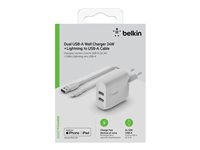 BELKIN charg secteur double USBA 24W