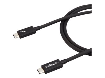 StarTech.com 1m (3.3ft) Thunderbolt 3 Cable, 20Gbps, 100W PD, 4K Video, Thunderbolt-Certified, Compatible w/ TB4/USB 3.2/DisplayPort