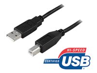 DELTACO USB-kabel 1m Sort