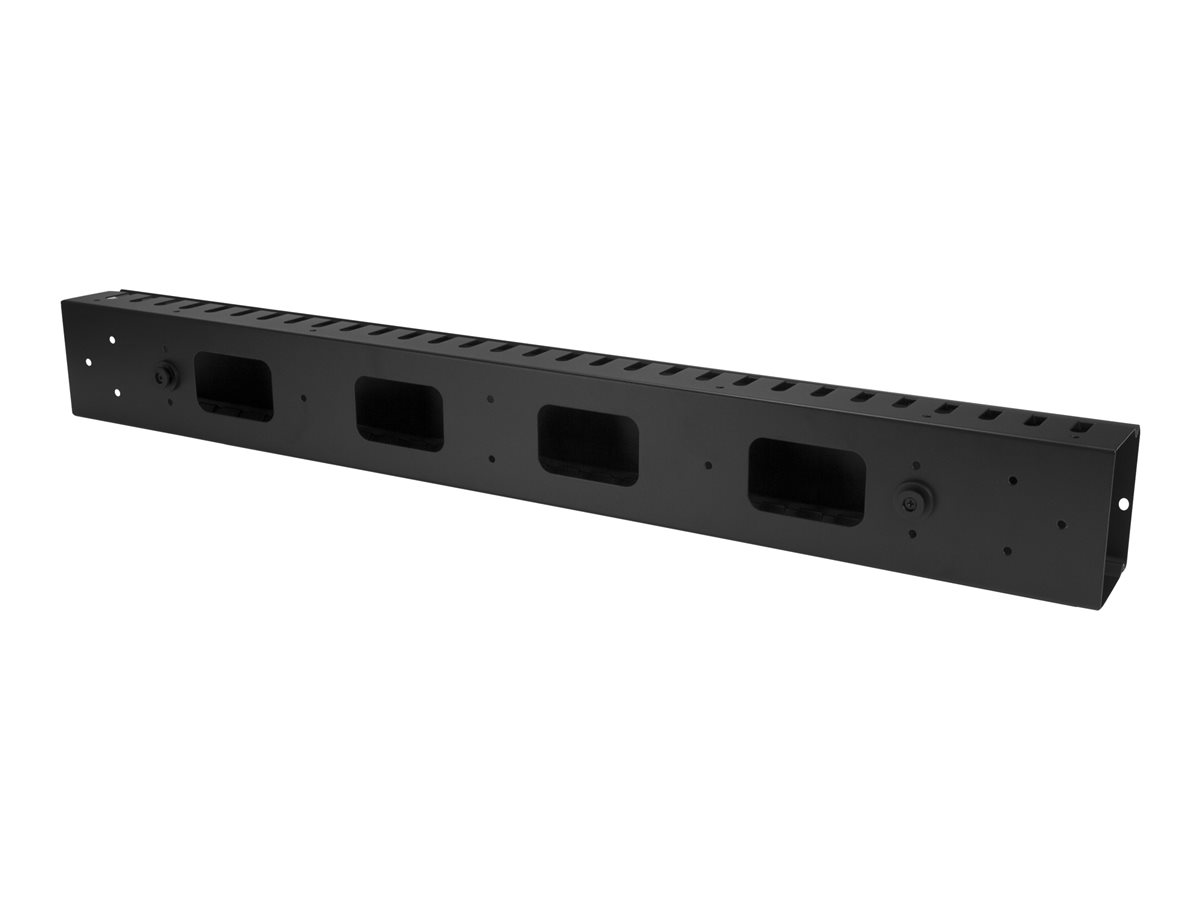 StarTech.com Vertical Cable Organizer with Finger Ducts - Vertical Cable Management Panel - Rack-Mount Cable Raceway - 0U - 6 ft. (CMVER40UF) - kabelový organizér - 40U – foto 4