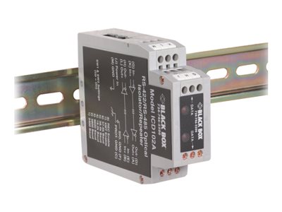 Black Box RS-422 and RS-485 DIN Rail Optical Isolator/Repeater