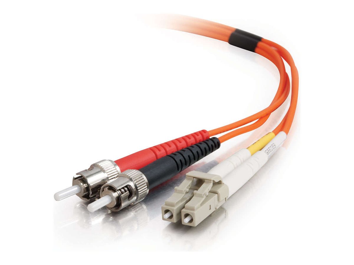 C2G 1m LC-ST 50/125 OM2 Duplex Multimode PVC Fiber Optic Cable