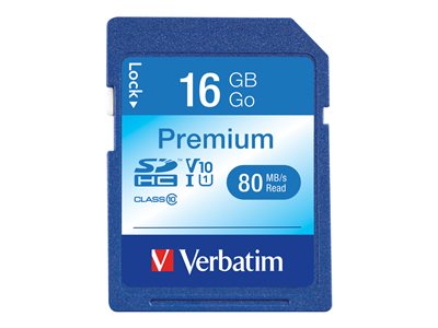 Verbatim Premium - Flash memory card - 16 GB - Video Class V10 / Class10 