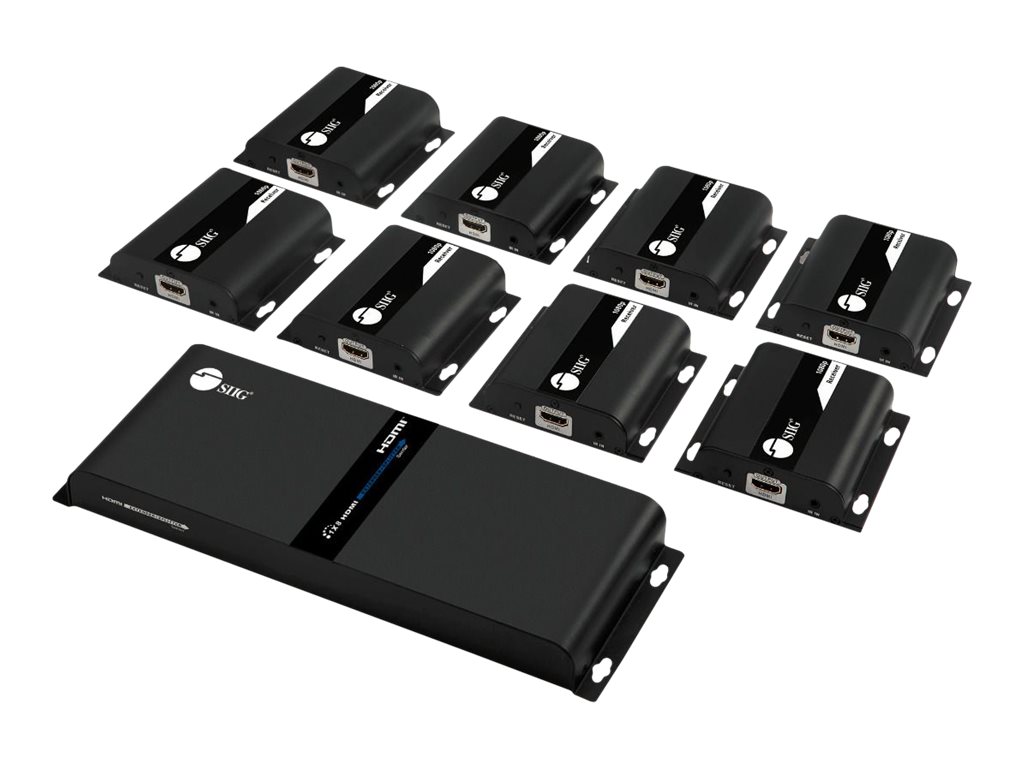 SIIG 1x8 1080p HDMI Splitter HDbitT over IP Extender Kit