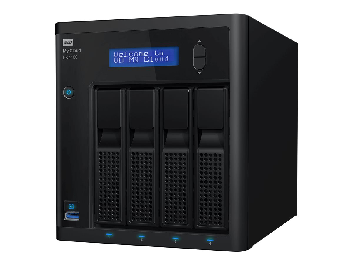 WD My Cloud EX4100 40TB NAS 4-Bay person. Cloud storage incl WD Red drives 1.6GHz Marvell ARMADA 388