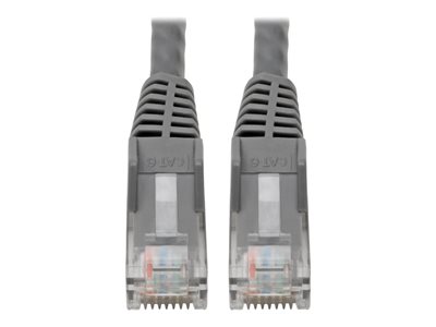 Eaton Tripp Lite Series Cat6 Gigabit Snagless Molded (UTP) Ethernet Cable (RJ45 M/M), PoE, Gray, 6-in. (15.24 cm)