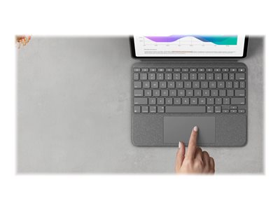 Logitech Combo Touch - Tastatur og folio-kasse - med trackpad - bagbelyst - Apple Smart - QWERTY - Pan Nordic - oxford-grå - for Apple 11-inch iPad Pro (1. generation, 2. generation, 3. generation) | Atea eShop | Erhverv