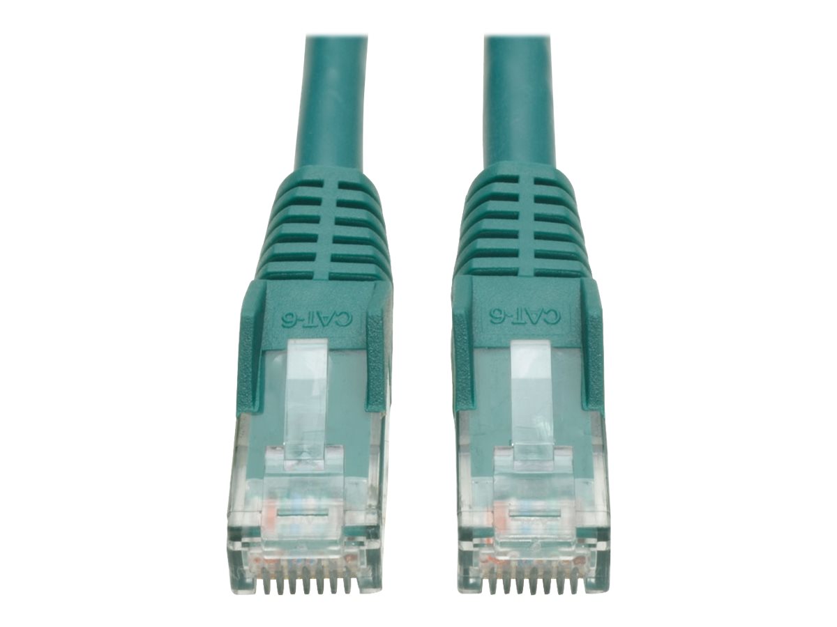 Eaton Tripp Lite Series Cat6 Gigabit Snagless Molded (UTP) Ethernet Cable (RJ45 M/M), PoE, Green, 12 ft. (3.66 m)