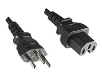 MicroConnect Effekt SEV 1011 (male) - Strøm IEC 60320 C15 Sort 1.8m Strømkabel