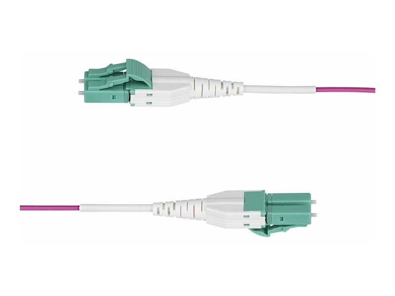 StarTech .com 2m (6.6ft) LC/LC (UPC) OM4 Multimode Fiber Optic Cable, OFNR
