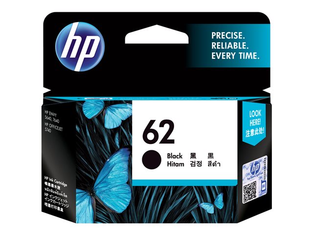 HP 62 Black Original Ink Cartridge C2P04AE#ABE