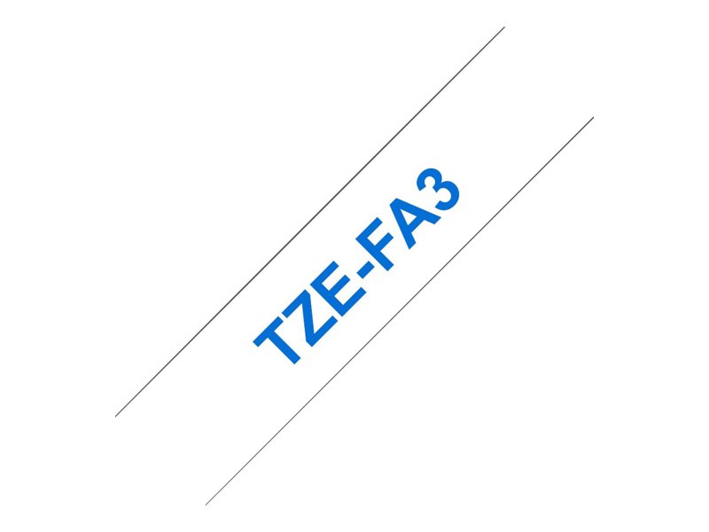 Ruban TZ textile 12mm bleu / blanc