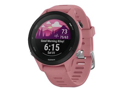 Garmin Forerunner 255S Light pink sport watch with strap silicone light pink 