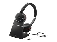 Jabra Evolve 75+ UC Stereo Headset on-ear Bluetooth wireless active noise canceling -