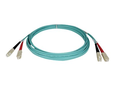 Tripp Lite 15M 10Gb Duplex Multimode 50/125 OM3 LSZH Fiber Optic Patch Cable SC/SC Aqua 50' 50ft 15 Meter