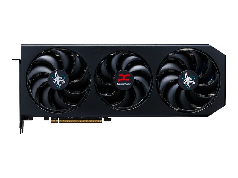 PowerColor Hellhound Radeon RX 9070 XT graphics card Radeon RX 9070 XT 16 Product shot Front 79500