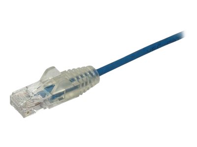StarTech.com 3ft Slim LSZH CAT6 Ethernet Cable, 10 Gigabit Snagless RJ45 100W PoE Patch Cord, CAT 6 10GbE UTP Network Cable w/Strain Relief, Blue, Fluke Tested/ETL/Low Smoke Zero Halogen - Category 6 - 28AWG (N6PAT3BLS)