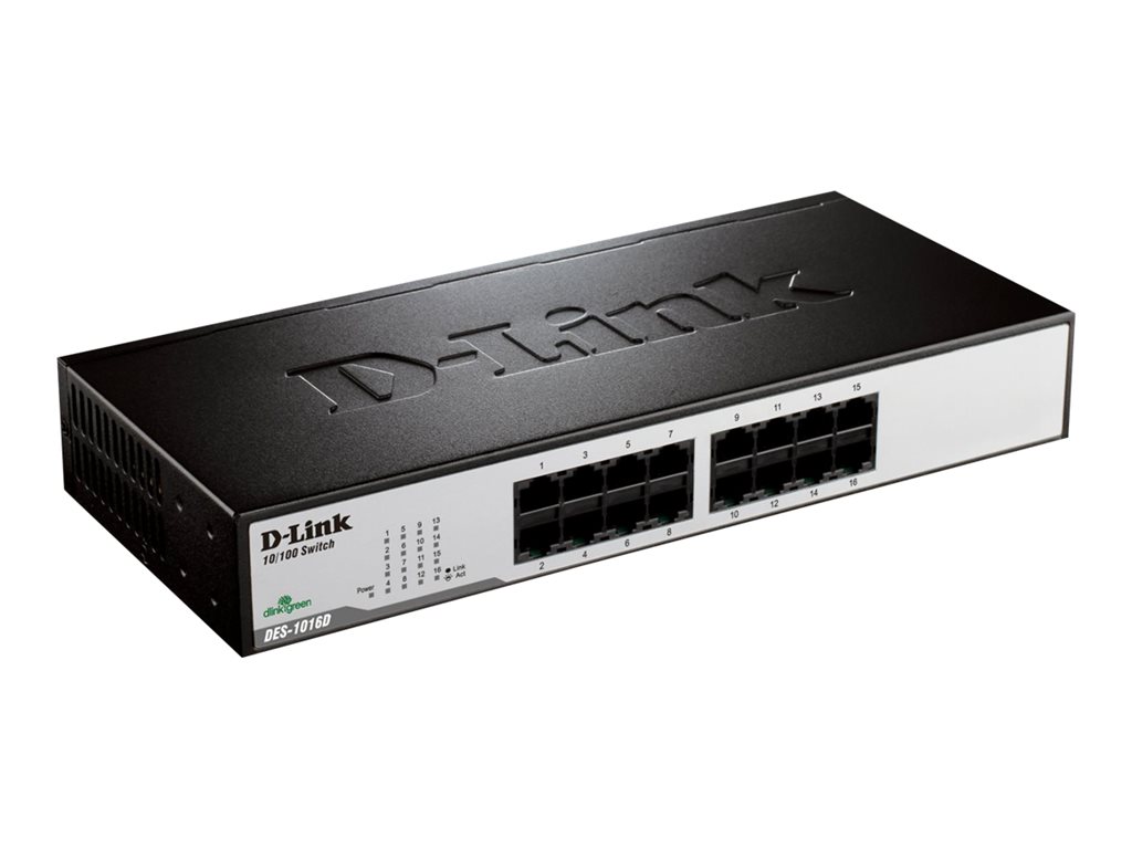 DLINK 16xRJ45 10/100 unmanaged 16port