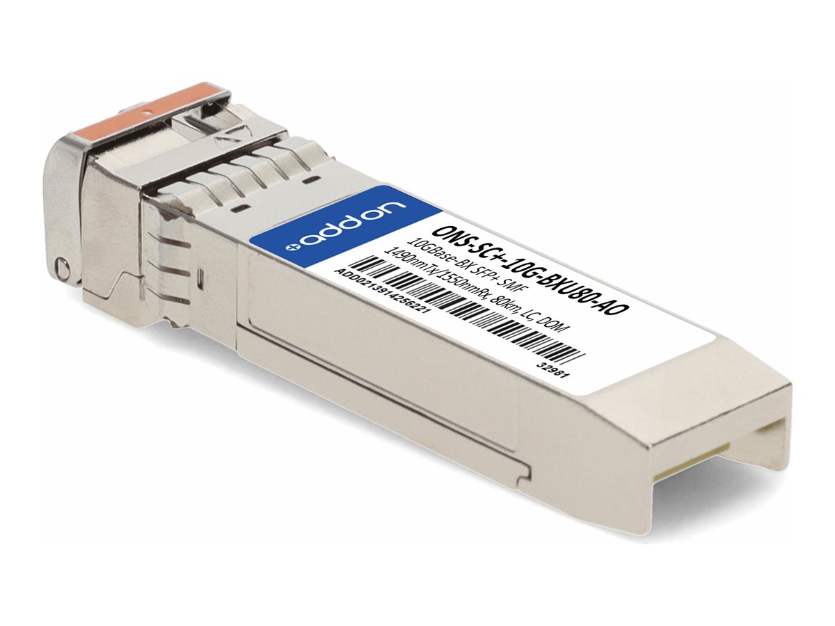 AddOn - SFP+ transceiver module (equivalent to: Cisco ONS-SC+-10G-BXU80)