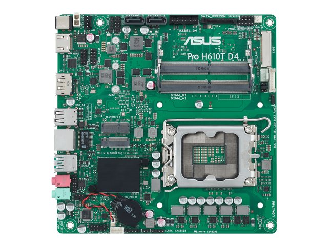 Image of ASUS Pro H610T D4-CSM - motherboard - Thin mini ITX - LGA1700 Socket - H610