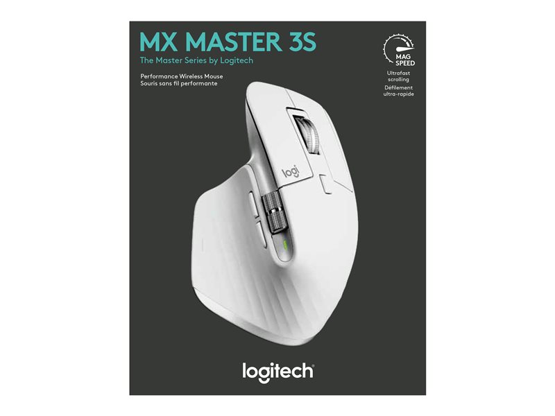Souris sans fil Bluetooth Logitech MX Master 3S pour Mac Gris Pâle - Souris