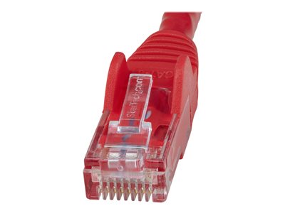 StarTech.com 15ft CAT6 Ethernet Cable, 10 Gigabit Snagless RJ45 650MHz 100W PoE Patch Cord, CAT 6 10GbE UTP Network Cable w/Strain Relief, Red, Fluke Tested/Wiring is UL Certified/TIA - Category 6 - 24AWG (N6PATCH15RD) - Patch cable - RJ-45 (M) to RJ-45 (M) - 4.6 cm - UTP - CAT 6 - molded, snagless - red
