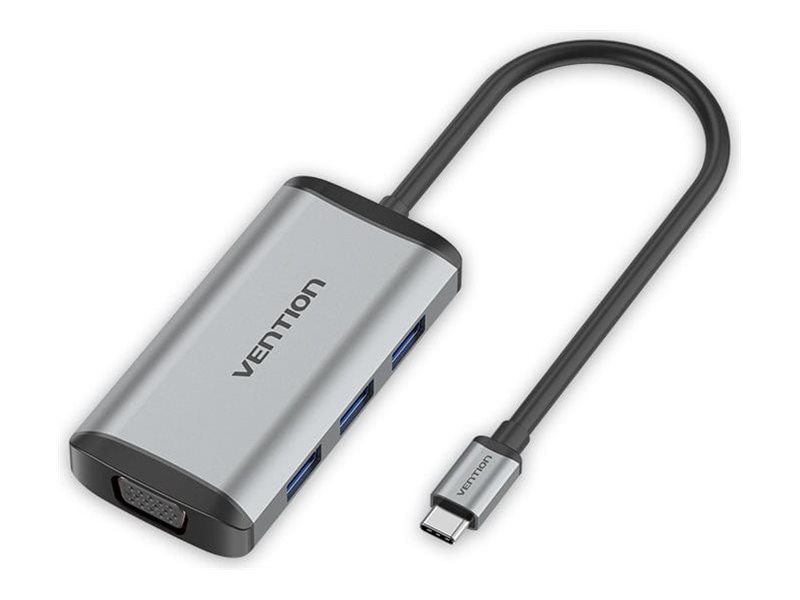 Vention docking station USB-C HDMI Product shot Right-angle 79550