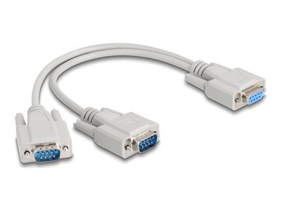 DELOCK Adapter Y Kabel D Sub BU/2x ST mit Schrauben 30cm