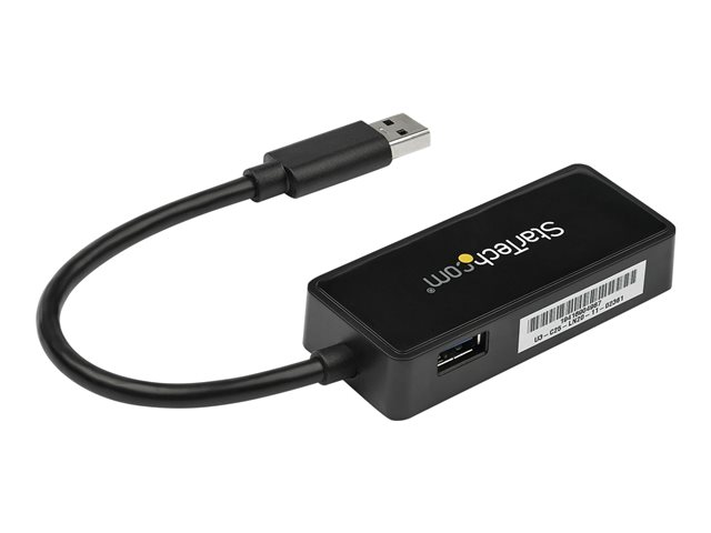 Image of StarTech.com USB 3.0 Ethernet Adapter - USB 3.0 Network Adapter NIC with USB Port - USB to RJ45 - USB Passthrough (USB31000SPTB) - network adapter - USB 3.0 - Gigabit Ethernet