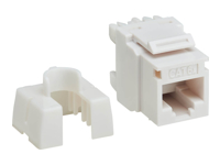 Eaton Tripp Lite Series Cat6 Keystone Jacks, 25 Pack - 4PPoE Compliant, 110/Krone, 568A/B, RJ45 Ethernet, White, TAA