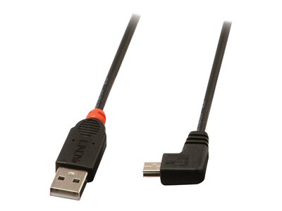 LINDY USB 2.0 Kabel Typ A/Mini-B 90° gewinkelt M/M 0.5m - 31970