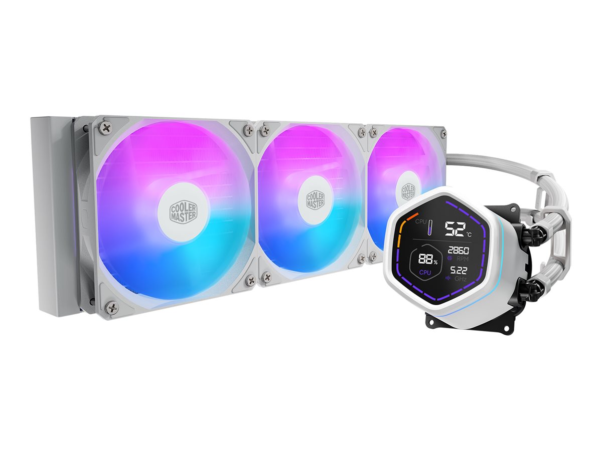 Cooler Master MasterLiquid Core Nex 360 ARGB processor liquid cooling Product shot Right-angle 79850