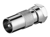 goobay Koaxial-adapter til RF Koaksial 29.6mm Sølv