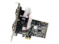 StarTech.com 4 Port Native PCI Express RS232 Serial Adapter Card with 16550 UART - Low Profile Serial Card (PEX4S553) - seria
